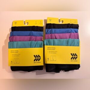 All In Motion Boys Mesh Panel Boxer Briefs M Youth 4pack